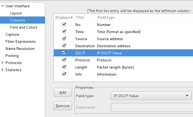 Linux TShark New Colunm